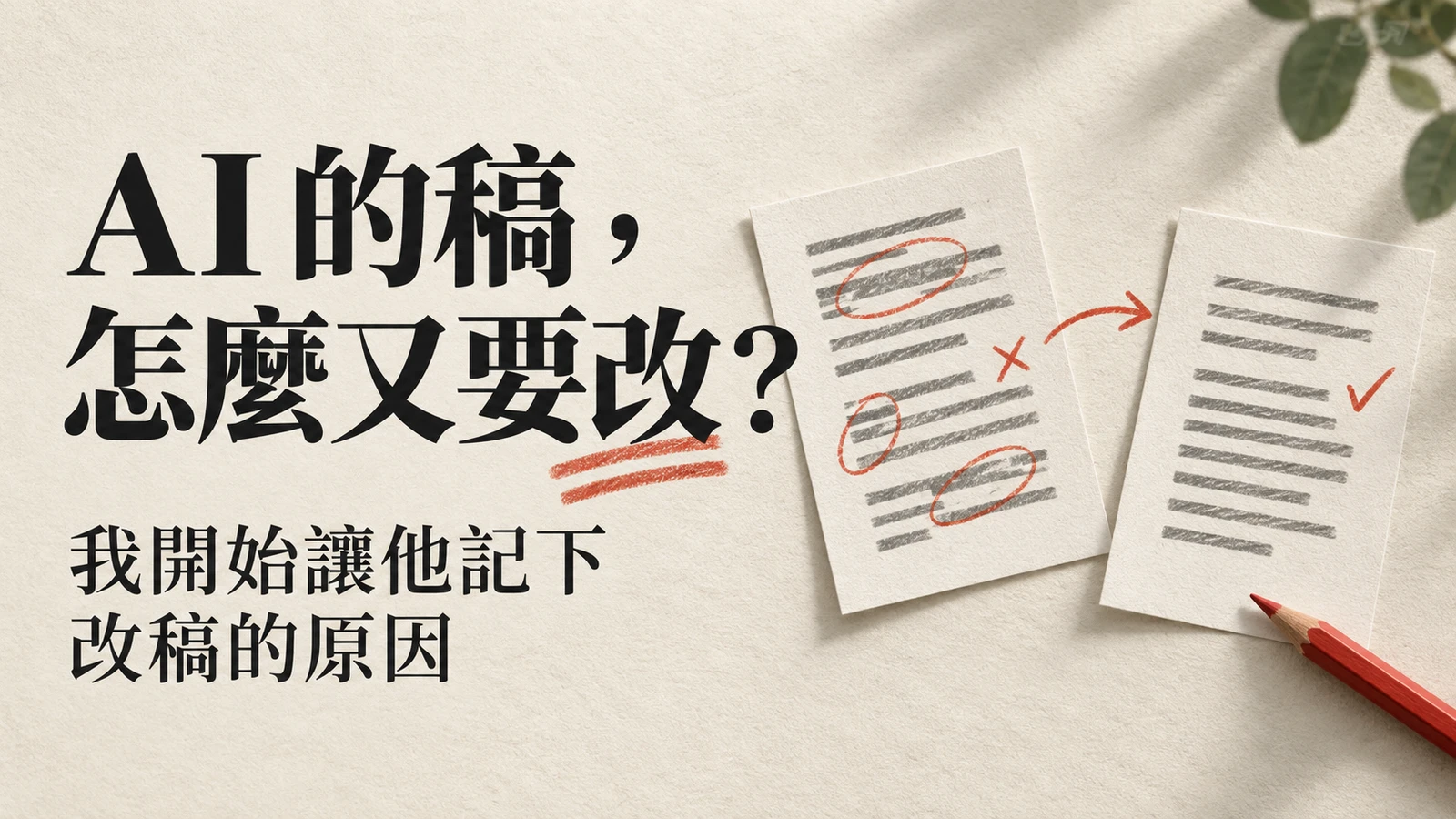 我改 AI 的稿，這次連他的寫法也一起改了