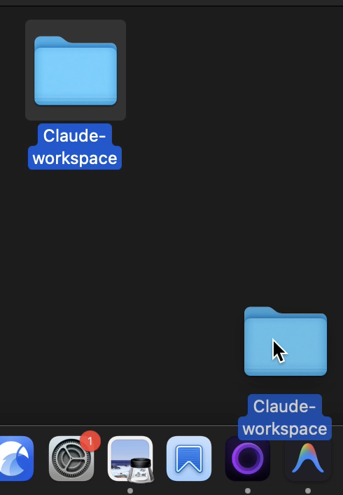 拖曳資料夾到 Dock